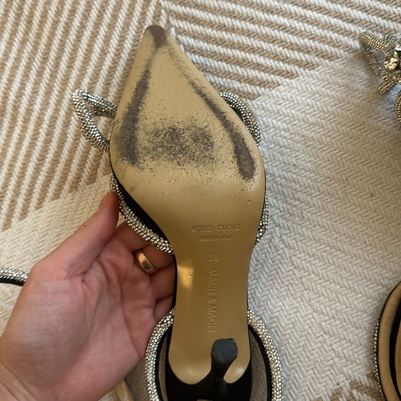 Mach & Mach black satin heels 36 SOLD - Picture 5 of 5